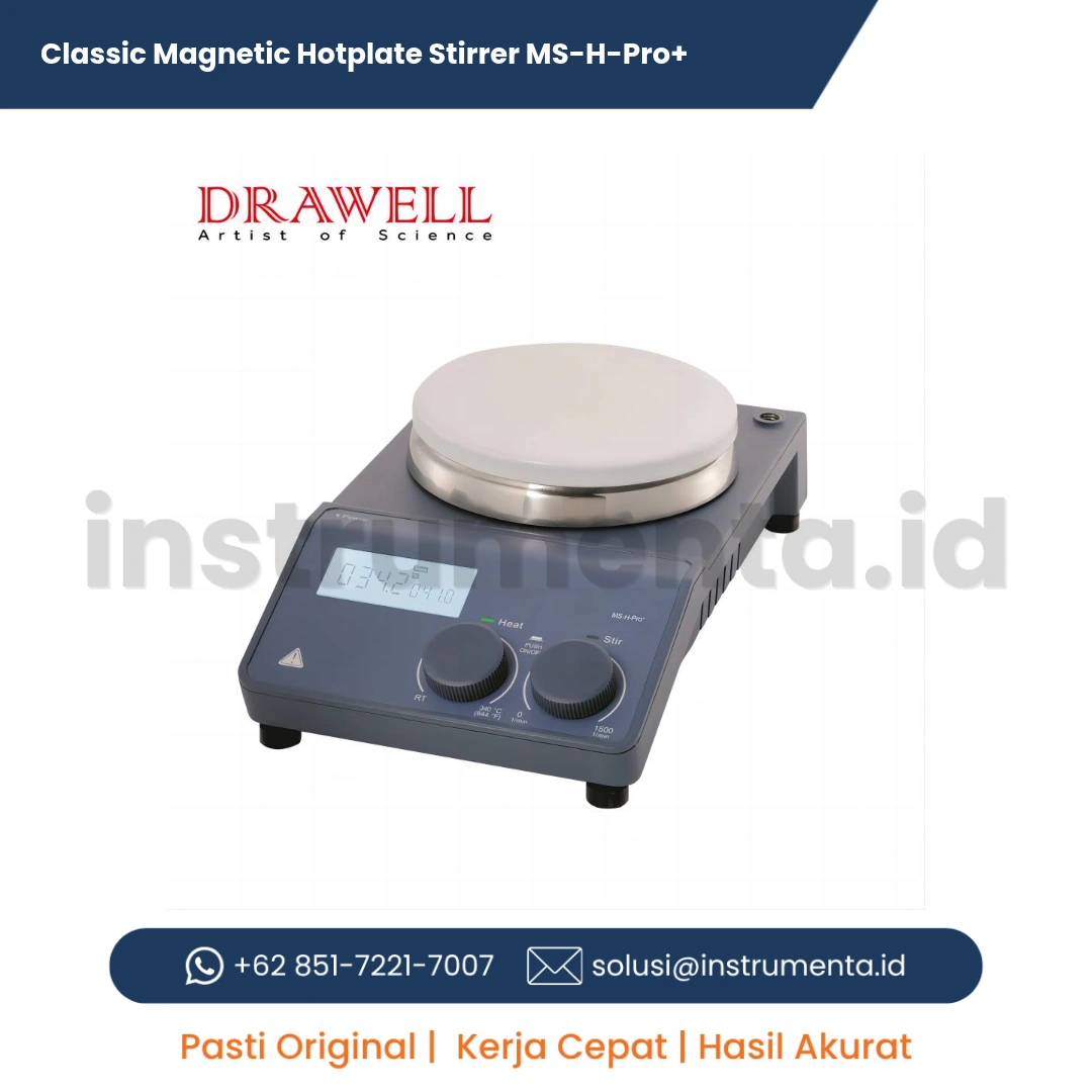 Distributor Resmi Classic Magnetic Hotplate Stirrer MS-H-Pro+ Ready Stock